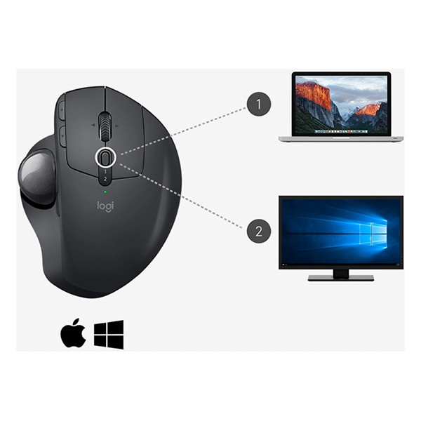 Logitech Trackball bezprzewodowy Logitech MX Ergo Advanced, czarny 910-005179 828143 - 6