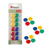 Magnesy do tablic, f22 mm, 12 szt. blister, kolorowe MM002-99 246766