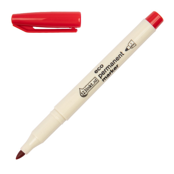 Marker permanentny EKO czerwony (okrągły 1 mm), 123drukuj 390604 - 1
