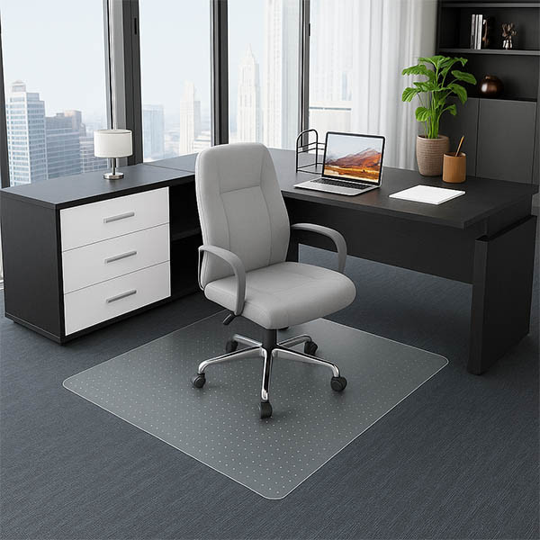 Mata pod krzesło biurowe do miękkich podłóg, przezroczysta 123drukuj (120 x 90 cm) 302419 - 1