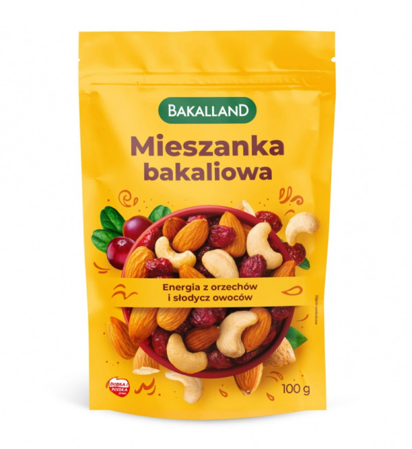 Mieszanka bakaliowa orzechowo - owocowa, Bakalland, 100g 700376 - 1