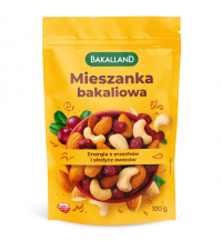 Mieszanka bakaliowa orzechowo - owocowa, Bakalland, 100g 700376