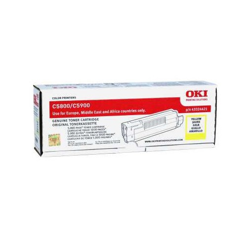 OKI 43324421 toner żółty, oryginalny 43324421 035850 - 1