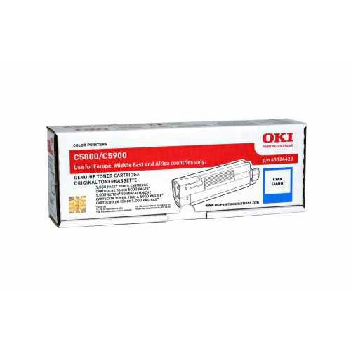 OKI 43324423 toner niebieski, oryginalny 43324423 035846 - 1