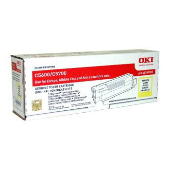 OKI 43381905 toner żółty, oryginalny 43381905 035834 - 1