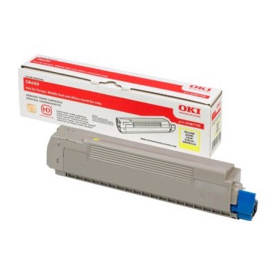 OKI 43487709 toner żółty, oryginalny 43487709 035880 - 1