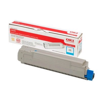 OKI 43487711 toner niebieski, oryginalny 43487711 035876 - 1