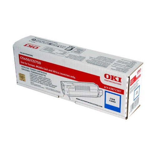 OKI 43872307 toner niebieski, oryginalny 43872307 035966 - 1