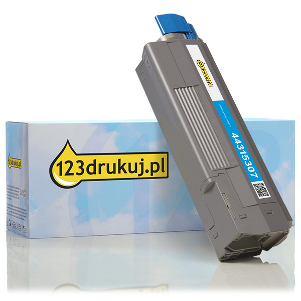 OKI 44315307 toner niebieski, wersja 123drukuj 44315307C 036071 - 1