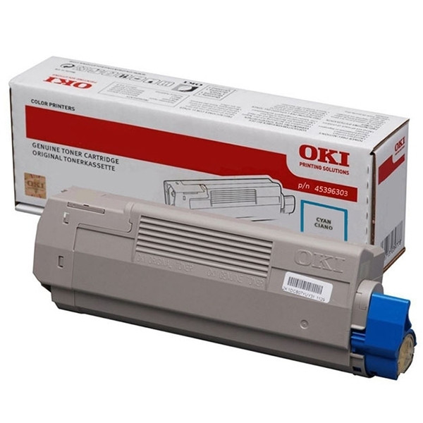 OKI 45396303 toner niebieski, oryginalny 45396303 036114 - 1