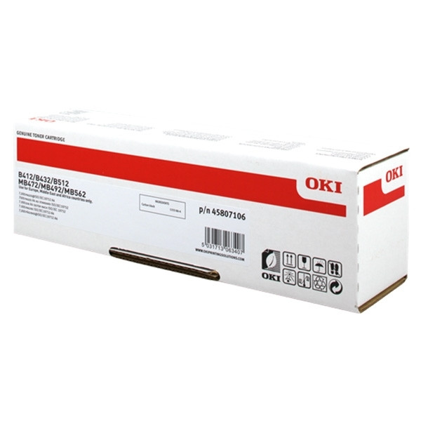 OKI 45807106 toner czarny, zwiększona pojemność, oryginalny 45807106 042702 - 1