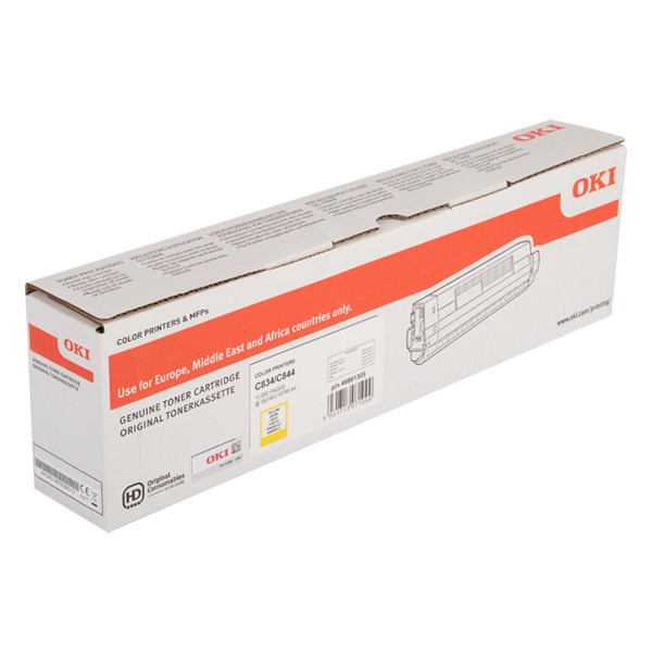 OKI 46861305 żółty toner zwiększona pojemności, oryginalny 46861305 042772 - 1