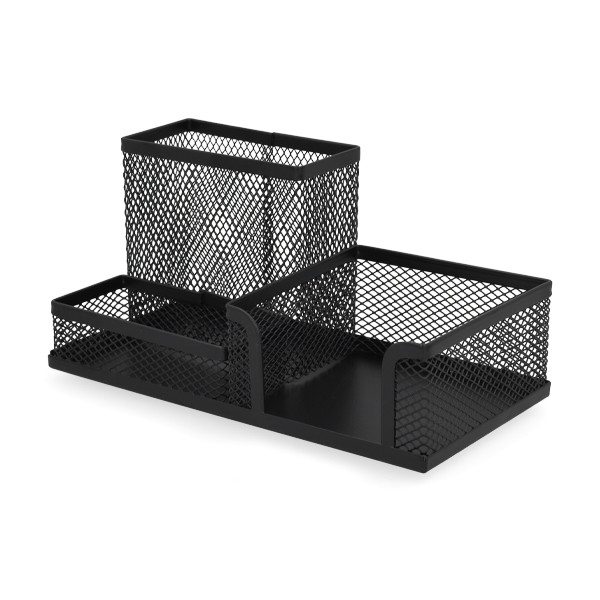 Organizer na biurko z 3 przegródkami czarny, 123drukuj 303082 - 1