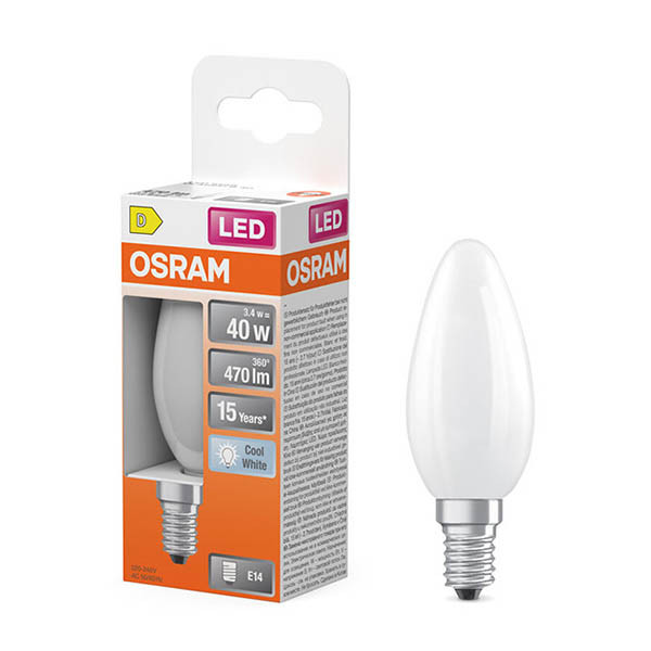 Żarówka E14 LED Osram | świeca B35 | matowa | 4000K | 3,4 W (40 W) LOS02152 - 1