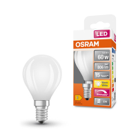 Żarówka E14 LED Osram | kula P45 | matowa | ściemnialna | 2700K | 5,5 W (60 W) LOS00174