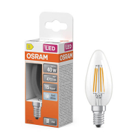 Żarówka E14 filamentowa LED Osram | świeca B35 | 4000K | 3,4 W (40 W) LOS02144