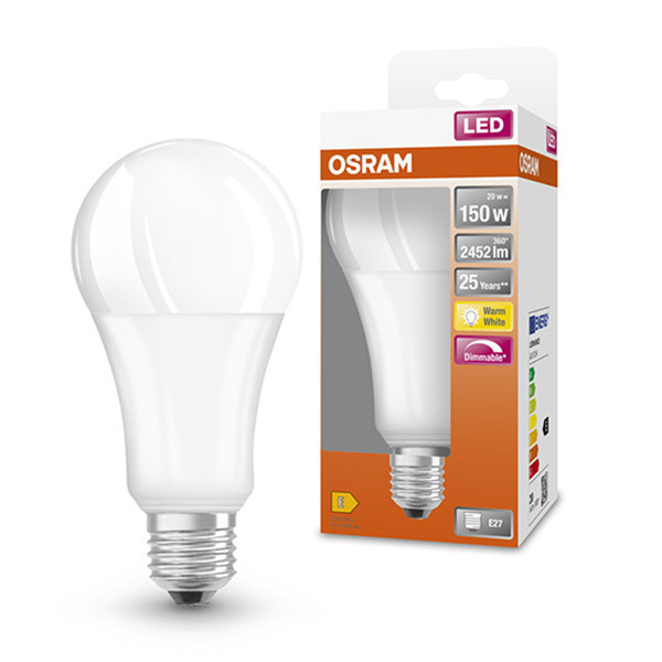 Żarówka E27 LED Osram | gruszka A70 | matowa | ściemnialna | 2700K | 20 W (150 W) LOS00066 - 1