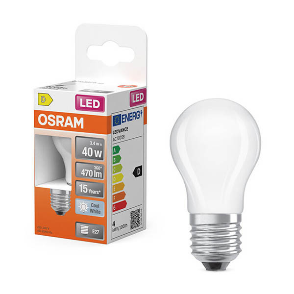 Żarówka E27 LED Osram | kula P45 | matowa | 4000K | 3,4 W (40 W) LOS02176 - 1