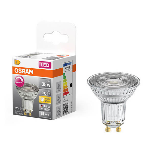 Żarówka GU10 LED Osram | spot | ściemnialna | 2700K | 2,4 W (35 W) LOS01917 - 1