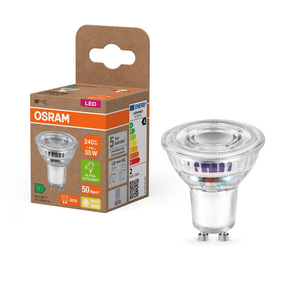 Żarówka GU10 LED Osram | spot | 2700K | Ultra Efficient | 1,3 W (35 W) LOS00748 - 1