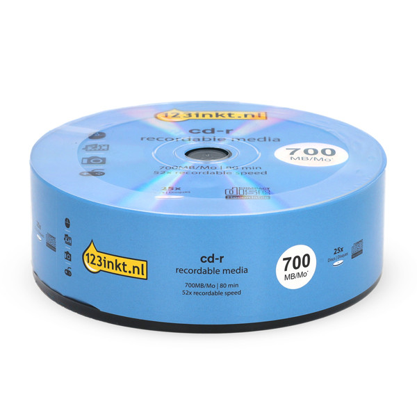 Płyta CD-R 700 MB 52x, 25 szt, 123drukuj 301224 - 1