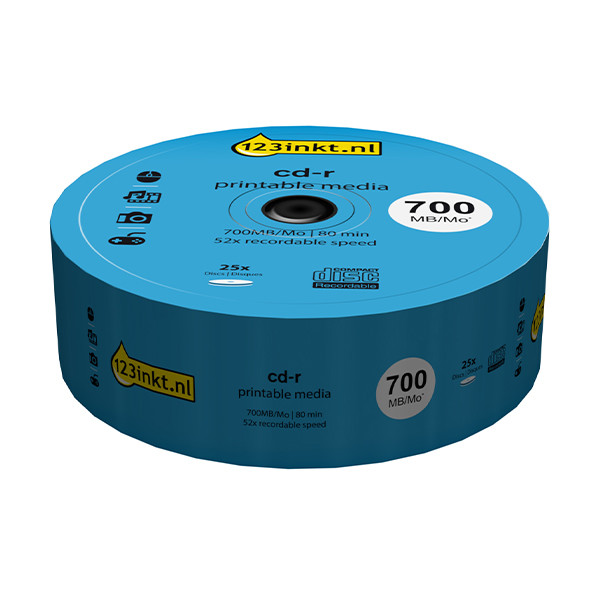Płyta CD-R 700 MB 52x  do nadruku, 10 szt, 123drukuj 301227 - 1