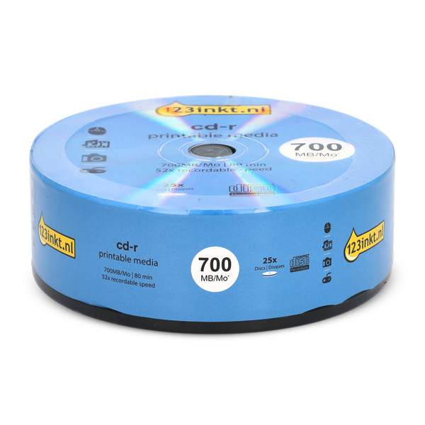 Płyta CD-R 700 MB 52x  do nadruku, 10 szt, 123drukuj 301227 - 1