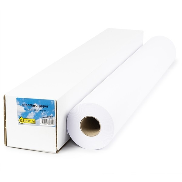 Papier do plotera standardowy 914 mm x 90 m (90 gramów), 123drukuj 155091 - 1