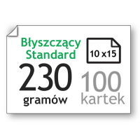 Papier fotograficzny błyszczący 230 gramów, 10 x 15 cm (100 kartek), 123drukuj  064081