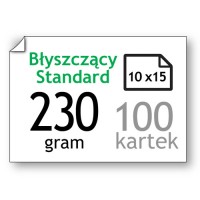 Papier fotograficzny błyszczący 230 gramów, 10 x 15 cm (100 kartek), 123drukuj  064081