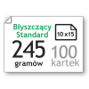 Papier fotograficzny błyszczący 245 gramów, 10 x 15 cm (100 kartek), 123drukuj