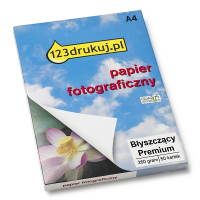 Papier fotograficzny błyszczący Premium 260 gramów (50 kartek), 123drukuj BP71GA4C 064121