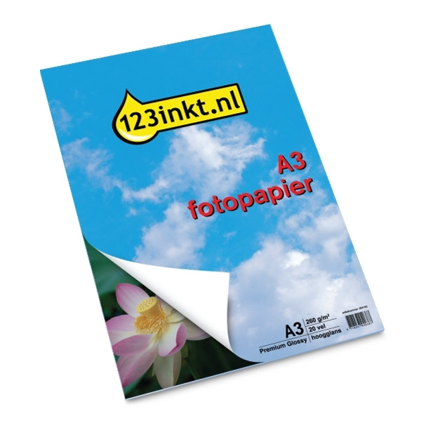 Papier fotograficzny błyszczący Premium 260 gramów A3 (20 kartek), 123drukuj 064165 - 1