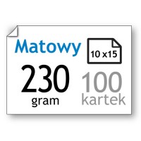 Papier fotograficzny matowy 230 gramów, 10 x 15 cm (100 kartek), 123drukuj  064030