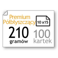 Papier fotograficzny półbłyszczący Premium 210 gramów, 10 x 15 cm (100 kartek), 123drukuj 0775B081C C13S042547C C13S042548C 064110