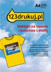 Papier transferowy na ciemne i kolorowe T-shirty (2 kartki), 123drukuj 4006C002C 060850
