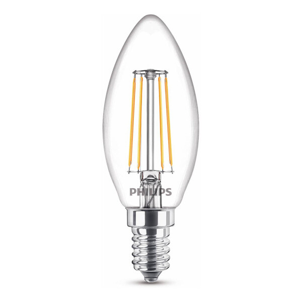 Philips Żarówka E14 filamentowa LED Philips | świecowa | 2700K | 4,3 W (40 W) 929001889755 LPH02437 - 1
