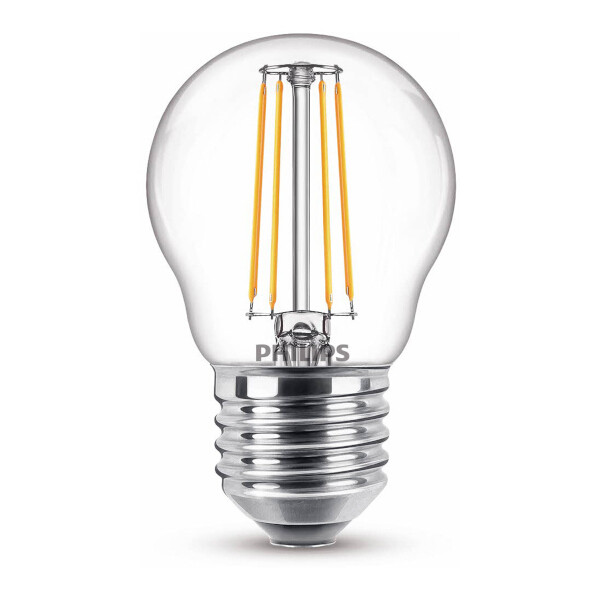Philips Żarówka E27 filamentowa LED Philips | kula | 2700K | 4,3 W (40 W) 929001890555 LPH02372 - 1