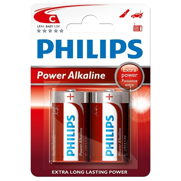 Baterie C LR14 Philips Power Alkaline Baby, 2 sztuki 098304 - 1