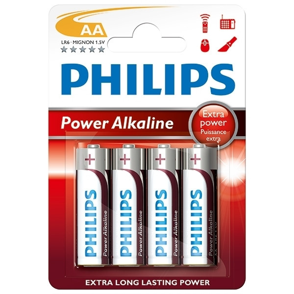 Philips Baterie Philips Power Alkaline LR6 Mignon AA, 4 sztuki LR6P4B/10 098300 - 1
