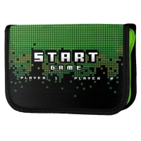 Piórnik prostokątny, 2 klapki, 1zamek, Start Game PP22CR-P001BW 246938