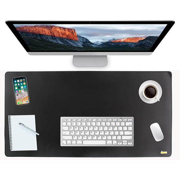 Podkładka na biurko 80 x 40 cm czarna silikonowa, 123drukuj 302422 - 2