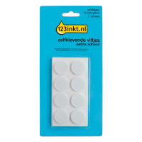 Podkładki filcowe okrągłe 20 mm, białe, 123drukuj (16 sztuk) FP-20R 301006