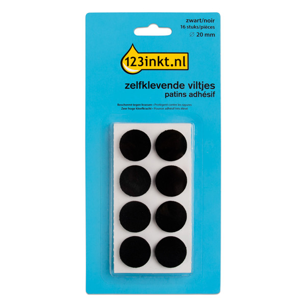 Podkładki filcowe okrągłe 20 mm, czarne, 123drukuj (16 sztuk) FP-20R 301005 - 1