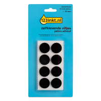 Podkładki filcowe okrągłe 20 mm, czarne, 123drukuj (16 sztuk) FP-20R 301005