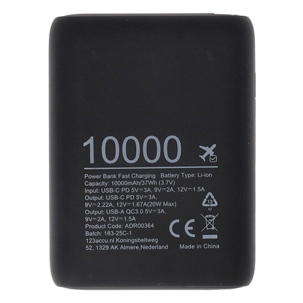 Powerbank z szybkim ładowaniem | czarny | (20 W, 10000 mAh) | 123drukuj ADR00364 - 8