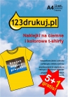 Promocja: 5 opakowań papieru transferowego na ciemne i kolorowe T-shirty 123drukuj + 1 opakowanie GRATIS  060860
