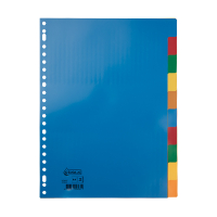 Przekładki plastikowe A4 kolorowe (10 zakładek | 23 otwory), 123drukuj 301625