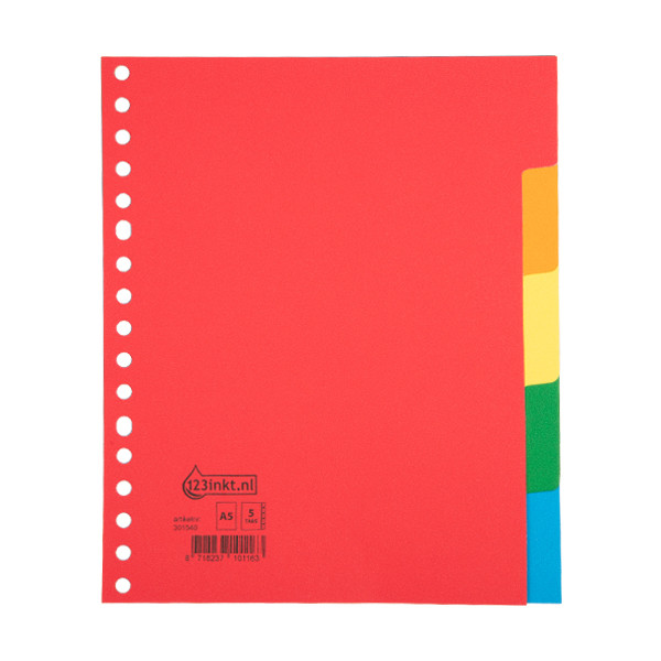 Przekładki tekturowe A5 kolorowe (17 otworów), 123drukuj 301540 - 1