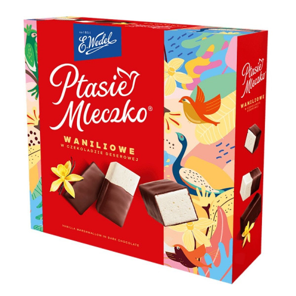 Ptasie mleczko E.WEDEL, waniliowe, 340g 700368 - 1